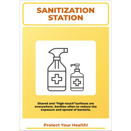 Covid 19 Posters - Sanitization Station Protect Your Health
