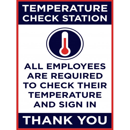 Covid 19 Posters - TEMPERATURE CHECK STATION