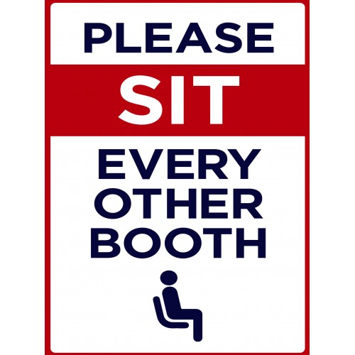 Covid 19 Posters - Please Sit Every Other Booth
